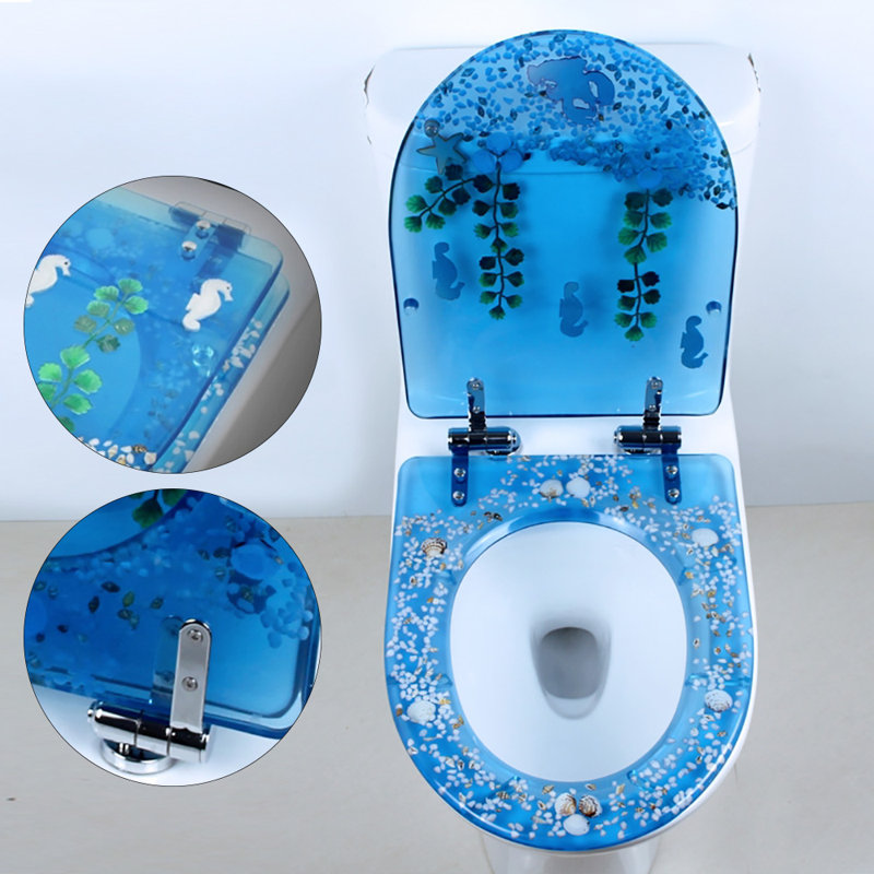 Rosecliff Heights Blue Ocean Toilet Seat Cover Wayfair